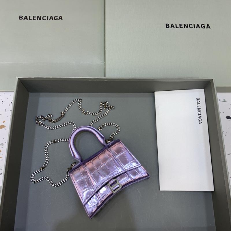 Balenciaga Bags 664676 Crocodile Pattern Starry Sky Purple